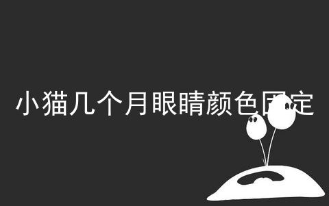 小猫几个月眼睛颜色固定