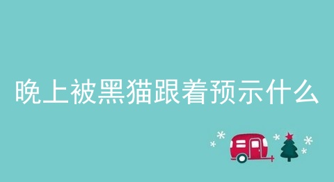 晚上被黑猫跟着预示什么