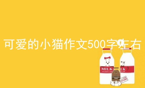 可爱的小猫作文500字左右