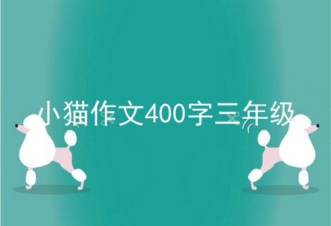 小猫作文400字三年级