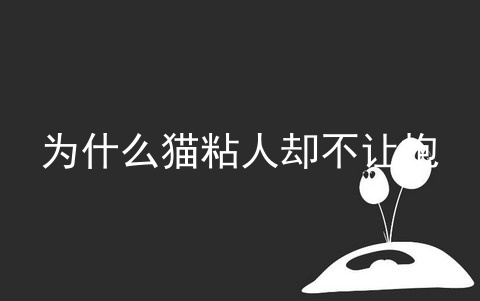 为什么猫粘人却不让抱