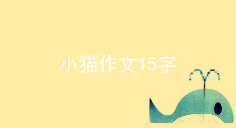 小猫作文15字