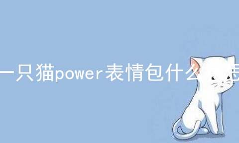 一只猫power表情包什么意思