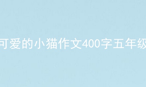 可爱的小猫作文400字五年级