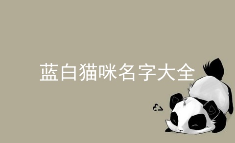 蓝白猫咪名字大全