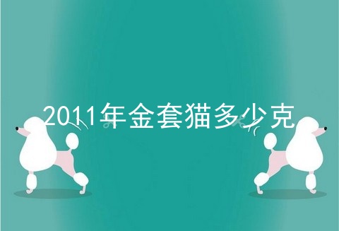 2011年金套猫多少克