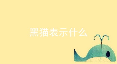 黑猫表示什么