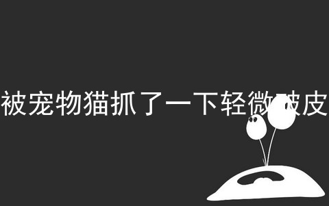 被宠物猫抓了一下轻微破皮