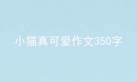 小猫真可爱作文350字