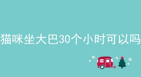 猫咪坐大巴30个小时可以吗