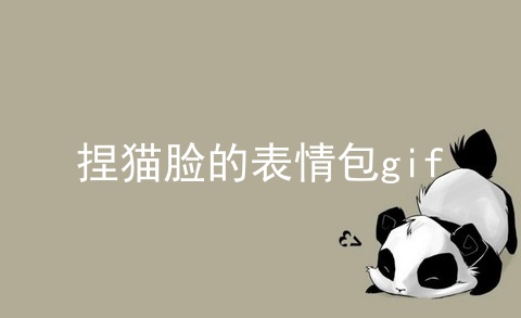 捏猫脸的表情包gif