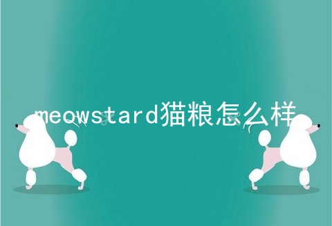 meowstard猫粮怎么样