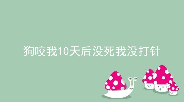 狗咬我10天后没死我没打针