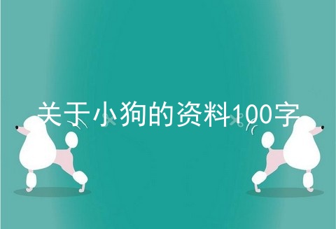 关于小狗的资料100字