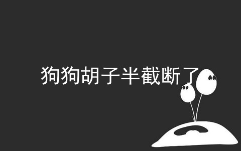 狗狗胡子半截断了