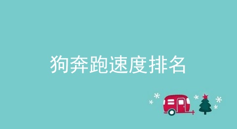 狗奔跑速度排名