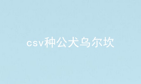 csv种公犬乌尔坎