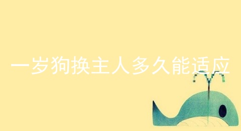 一岁狗换主人多久能适应