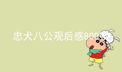 忠犬八公观后感800字