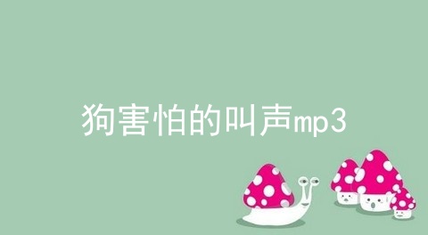 狗害怕的叫声mp3