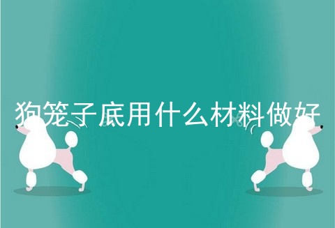 狗笼子底用什么材料做好