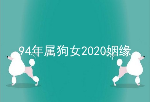 94年属狗女2020姻缘