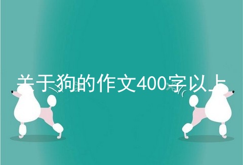 关于狗的作文400字以上