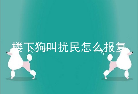 楼下狗叫扰民怎么报复